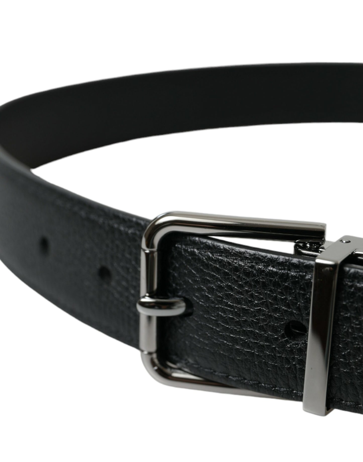 Dolce & Gabbana Elegant Leather Belt with Metal Buckle