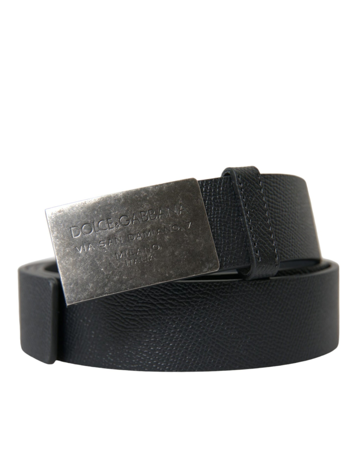 Dolce & Gabbana Elegant Black Calfskin Leather Belt