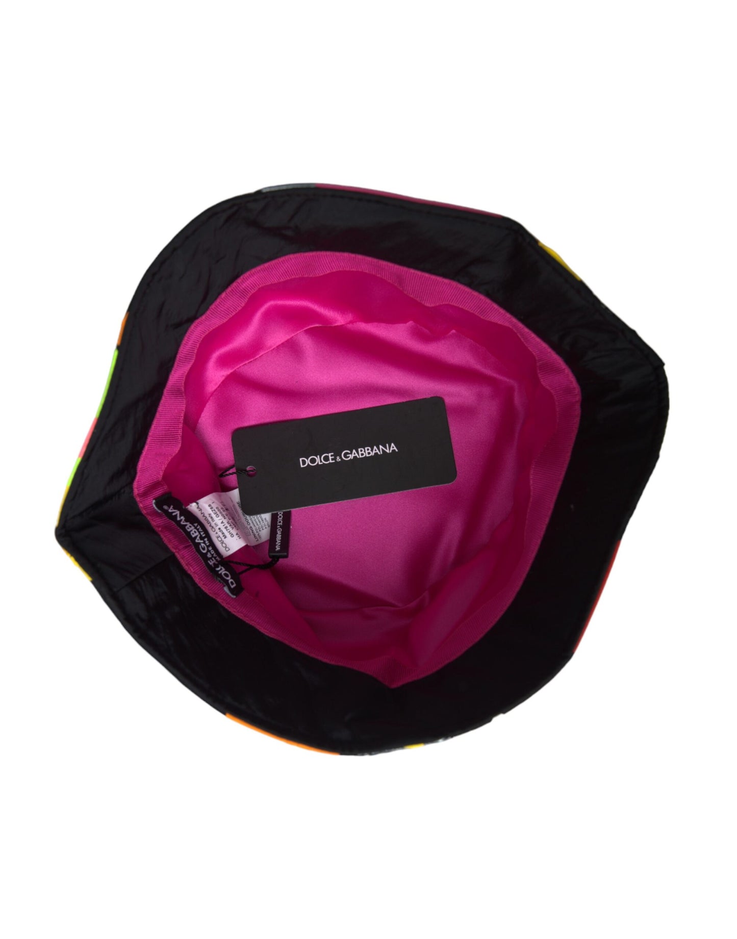 Dolce & Gabbana Multicolor Sticky Notes Logo Bucket Hat Men