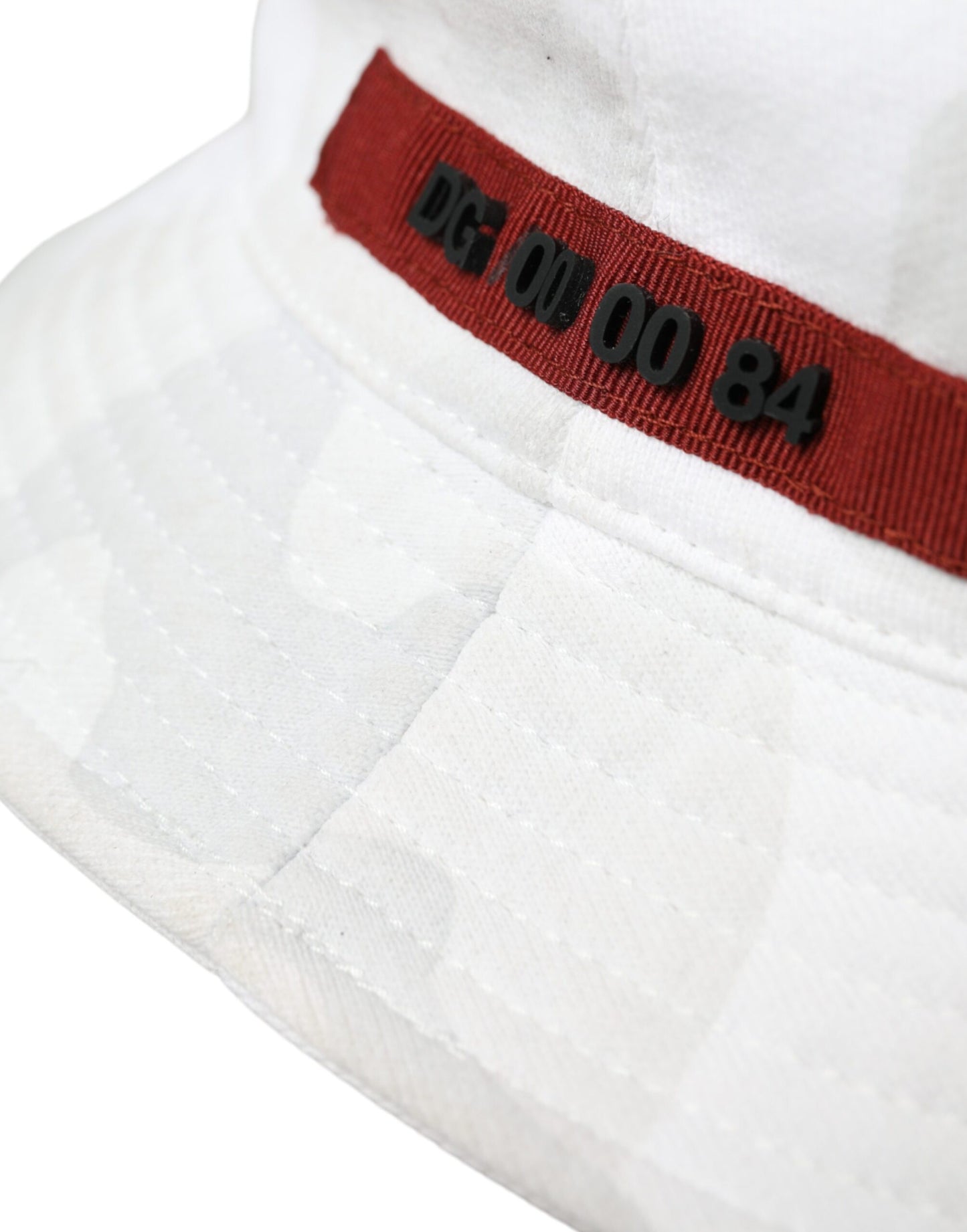 Dolce & Gabbana White Camouflage Cotton Bucket Hat Men