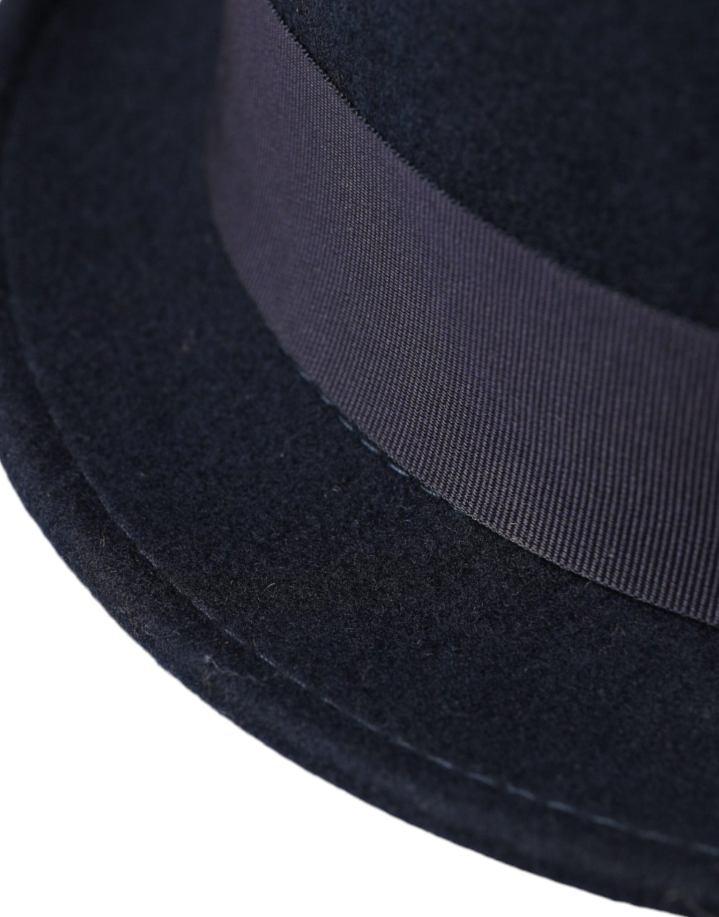 Dolce & Gabbana Dark Blue Wool Fedora Wide Brim Hat Men