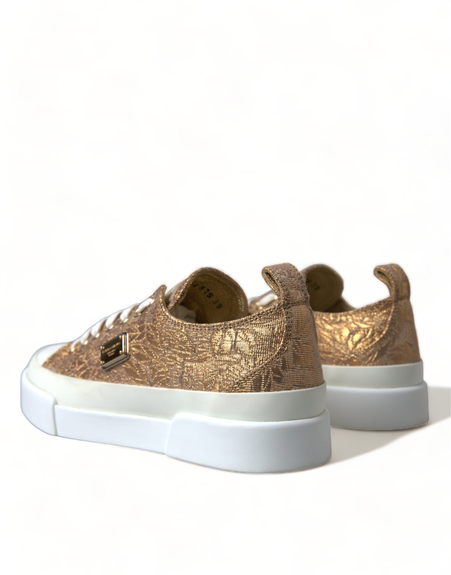 Dolce & Gabbana Elegant Gold Low-Top Sneakers - Chic Comfort Footwear