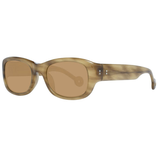 Hally & Son Brown Unisex Sunglasses