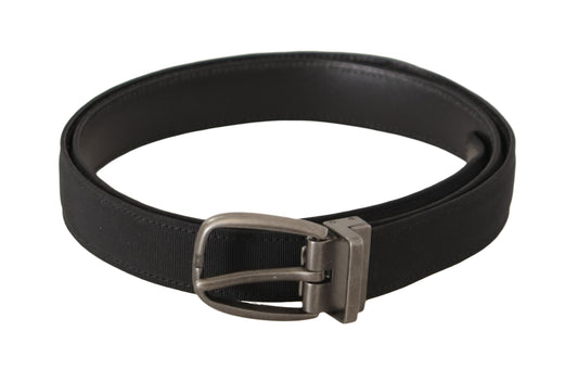 Dolce & Gabbana Elegant Black Leather Gents Belt