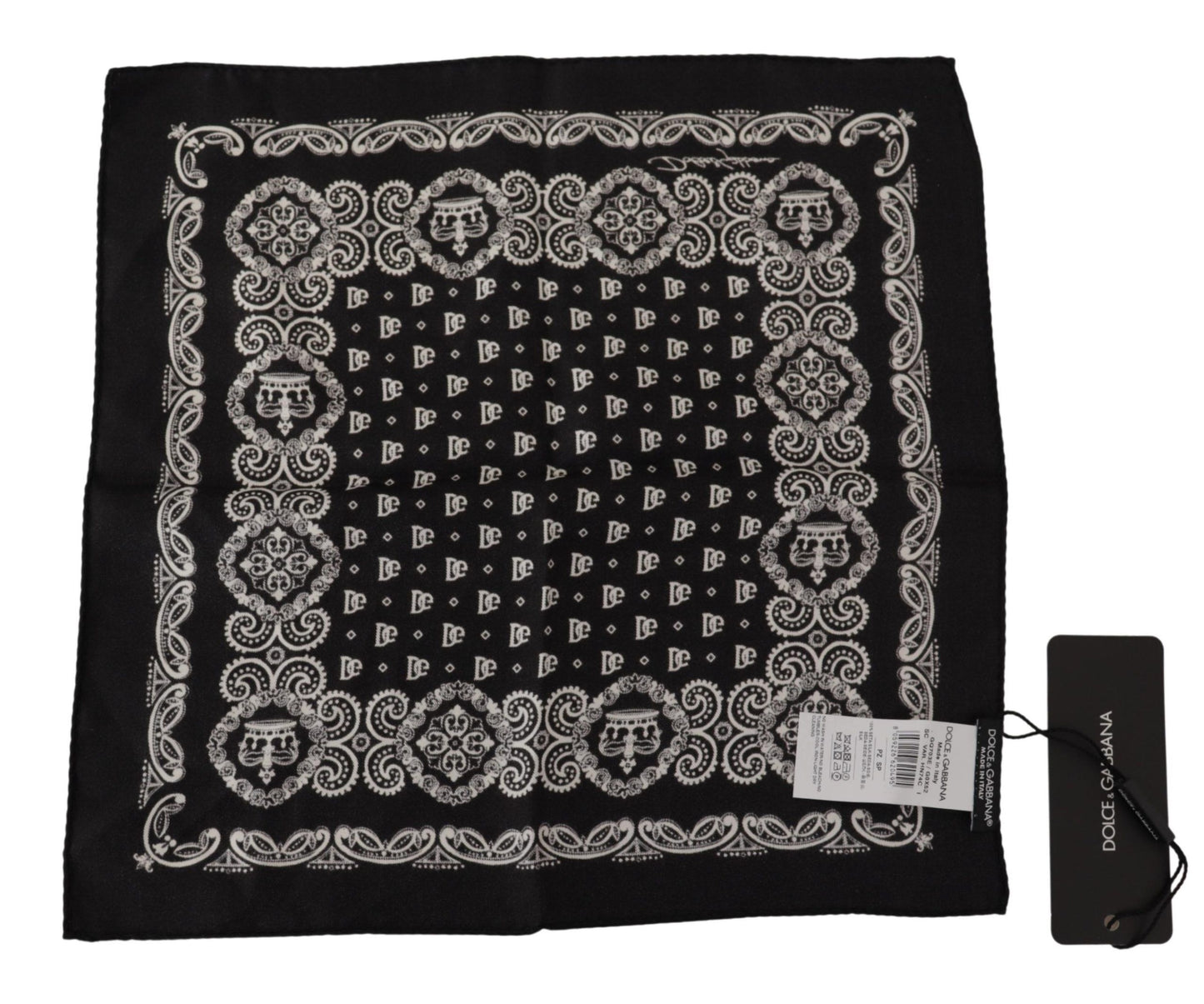 Dolce & Gabbana Royal Crown Silk Scarf for Men