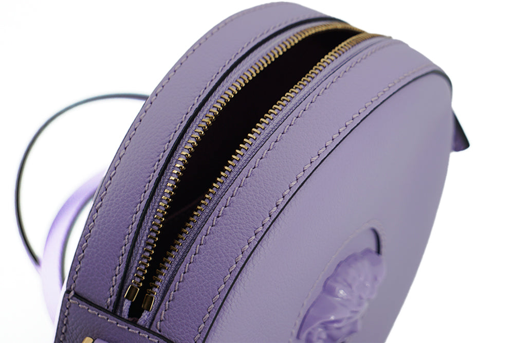 Versace Elegant Purple Round Shoulder Bag