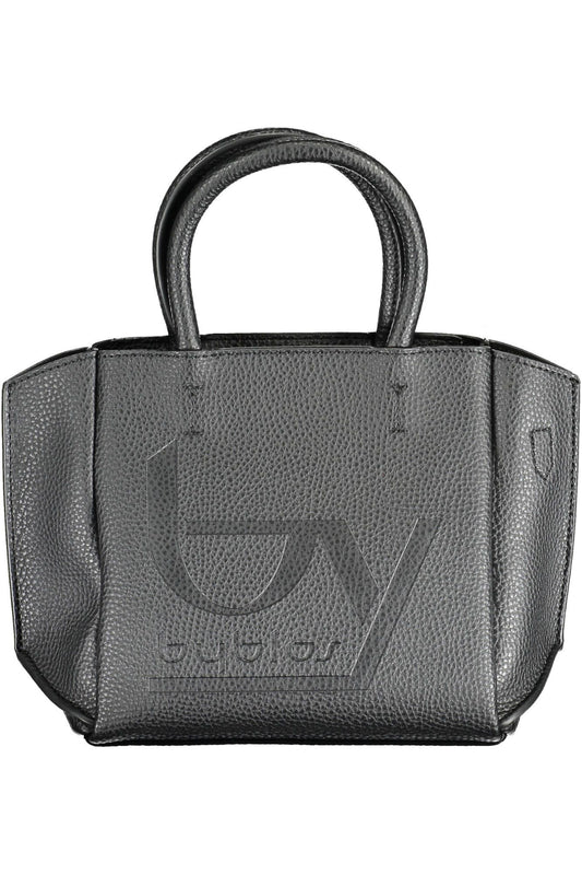 BYBLOS Elegant Black Two-Handle Tote with Shoulder Strap