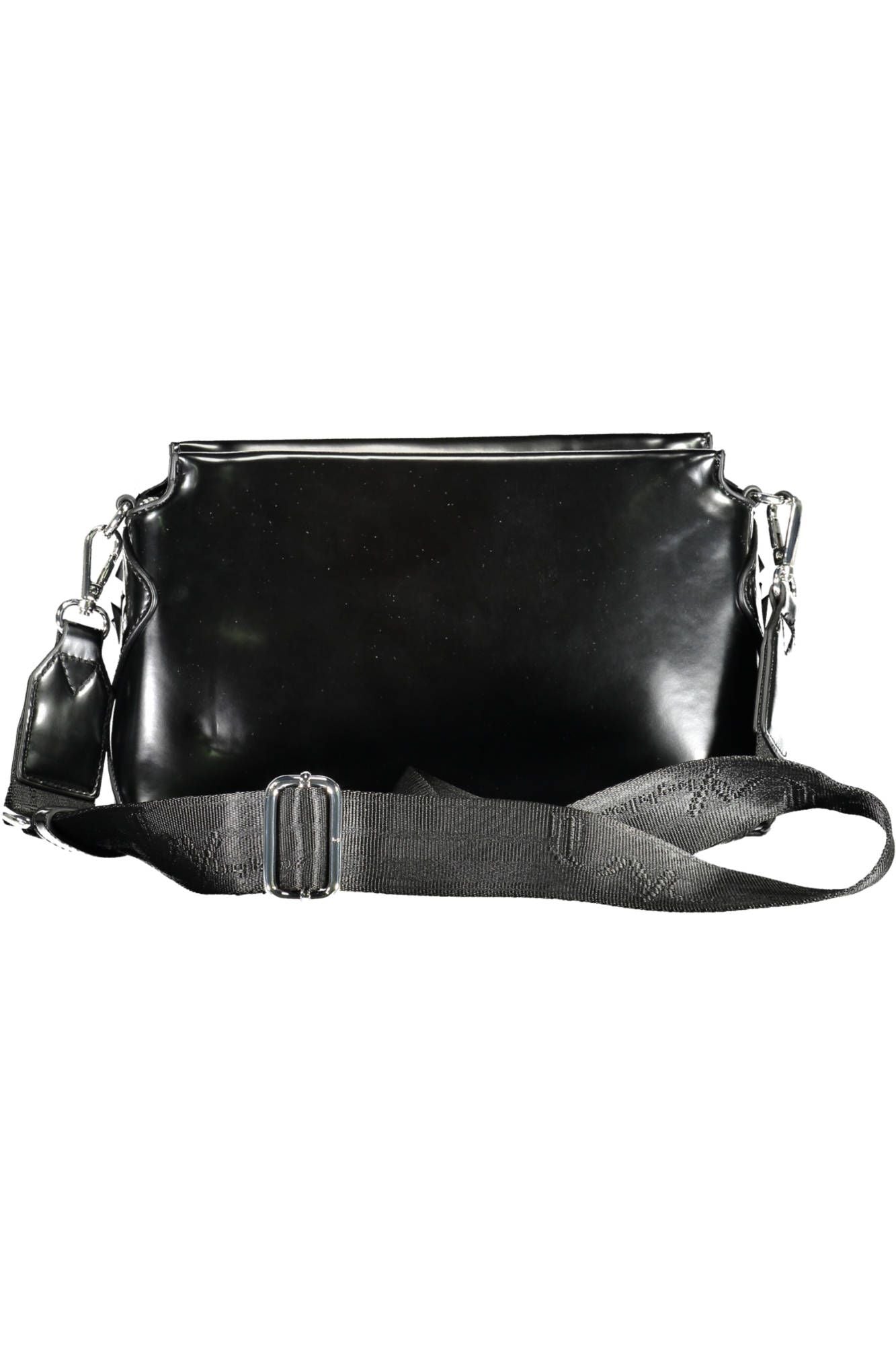 BYBLOS Elegant Black Contrasting Details Shoulder Bag