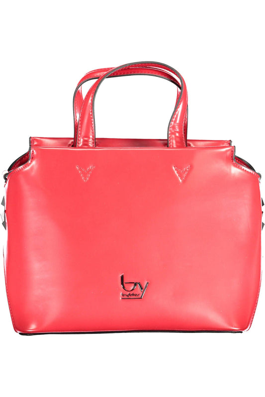 BYBLOS Elegant Red Satchel with Contrasting Details