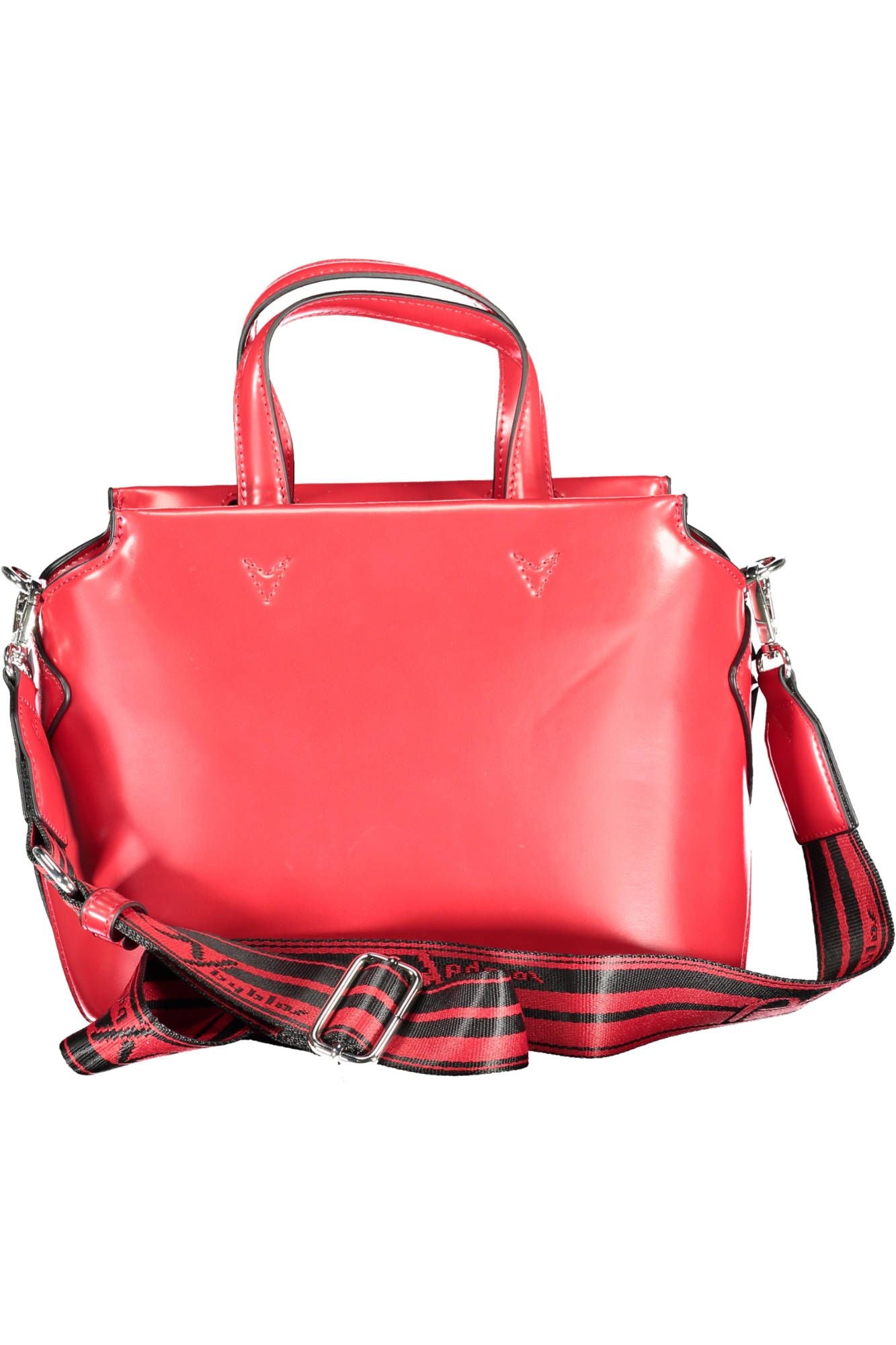 BYBLOS Elegant Red Satchel with Contrasting Details