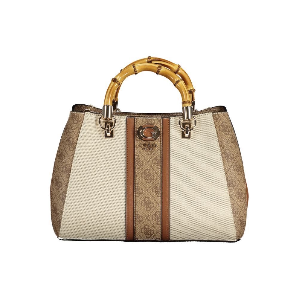 Guess Jeans Beige Cotton Handbag