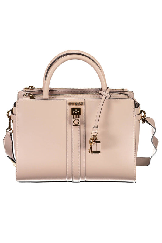 Guess Jeans Chic Pink Guess Handbag with Contrasting Details