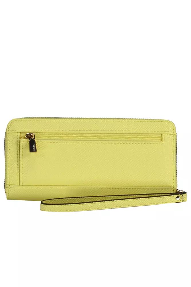 Guess Jeans Chic Yellow Polyethylene Compact Wallet