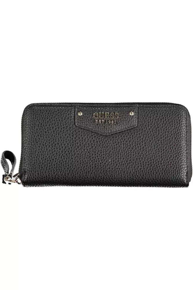 Guess Jeans Sleek Black Multi-Compartment Wallet