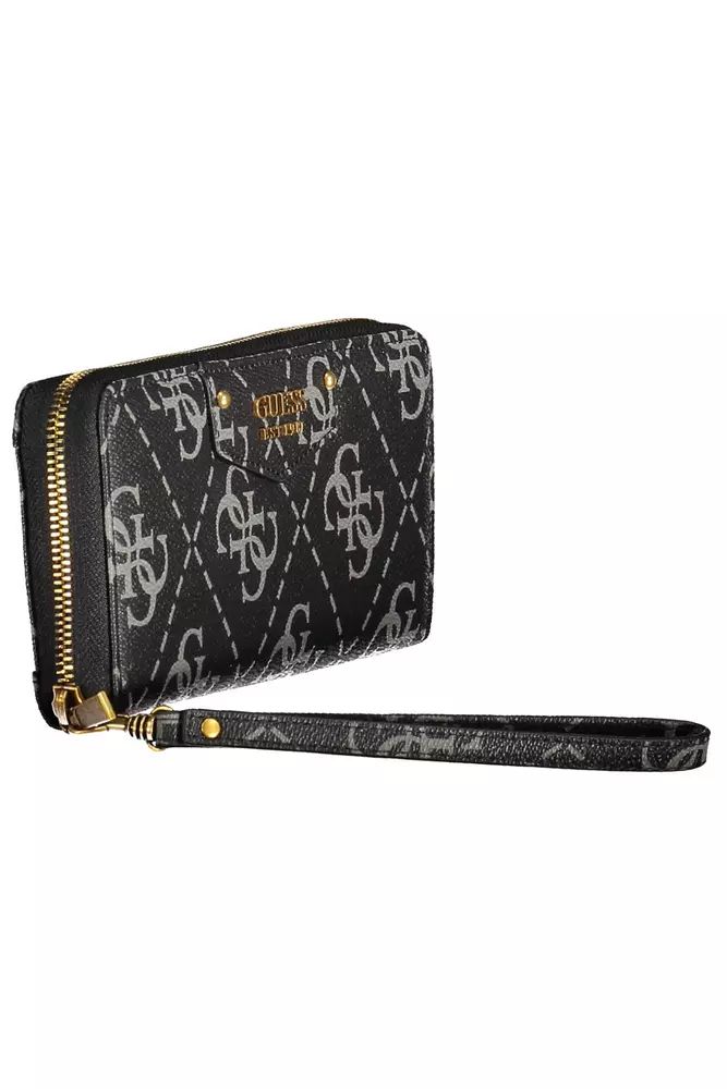 Guess Jeans Elegant Black Multi-Compartment Wallet