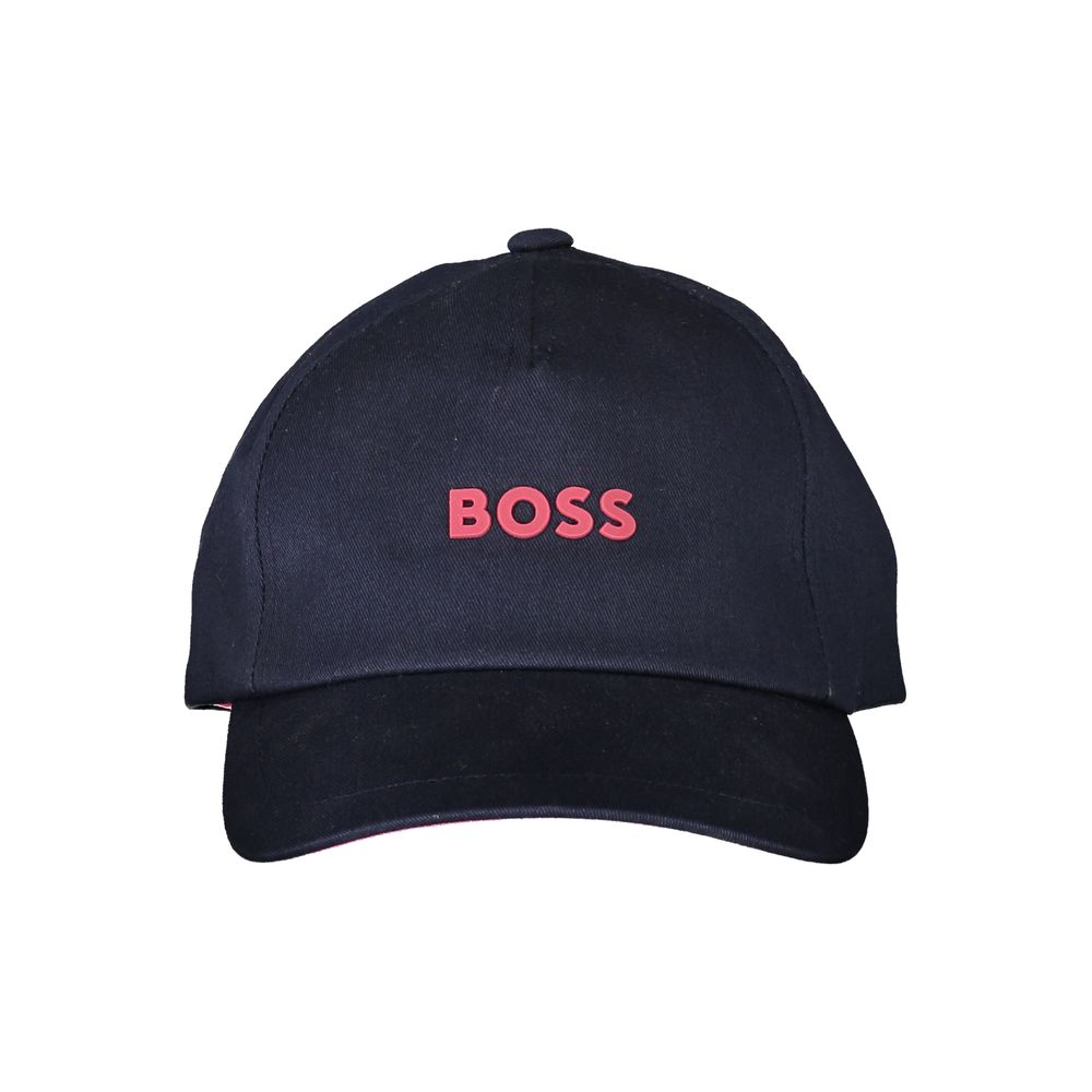 Hugo Boss Chic Blue Visor Hat with Elegant Contrasts