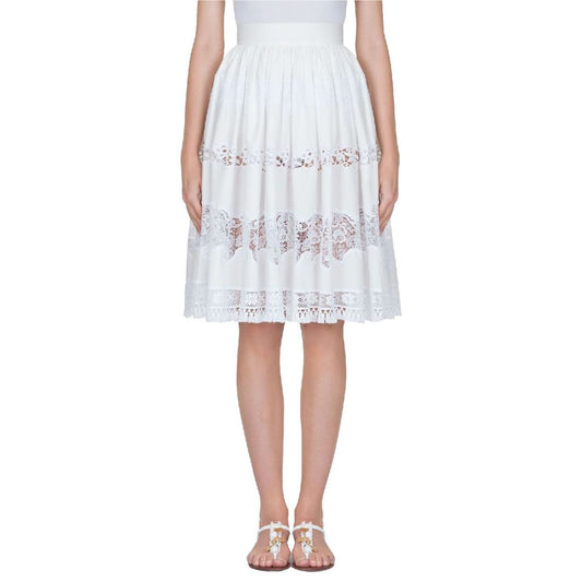 Dolce & Gabbana White Coton Skirt