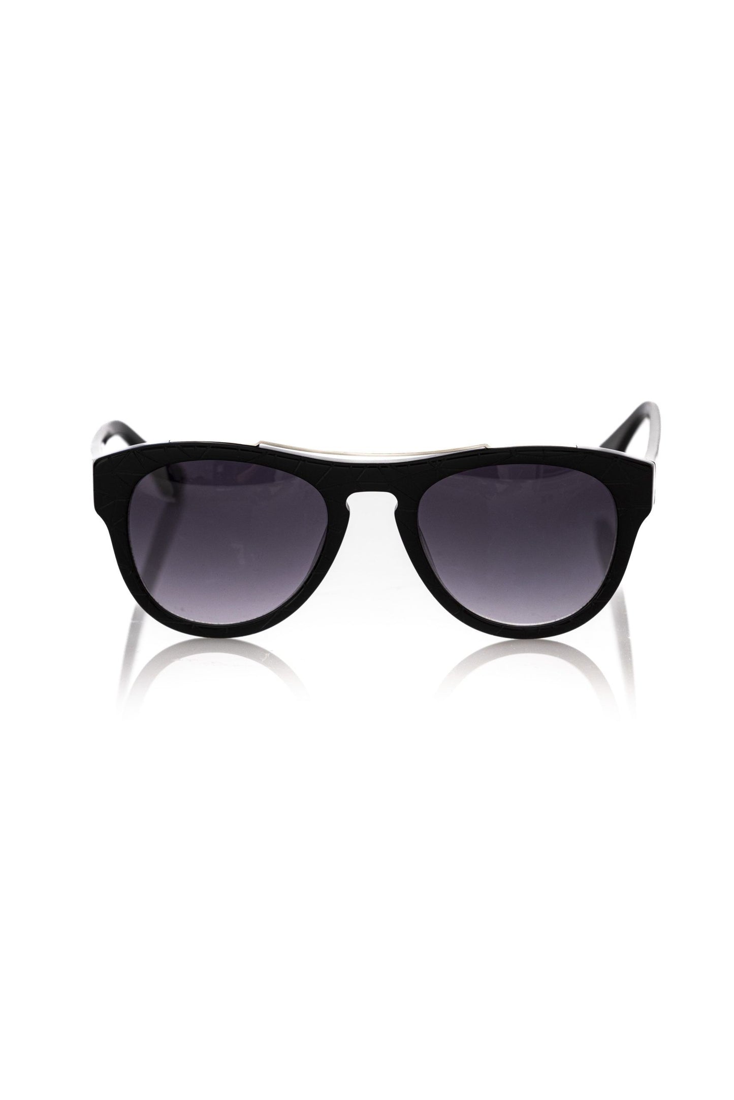 Frankie Morello Chic Geometric Black Wayfarer Sunglasses