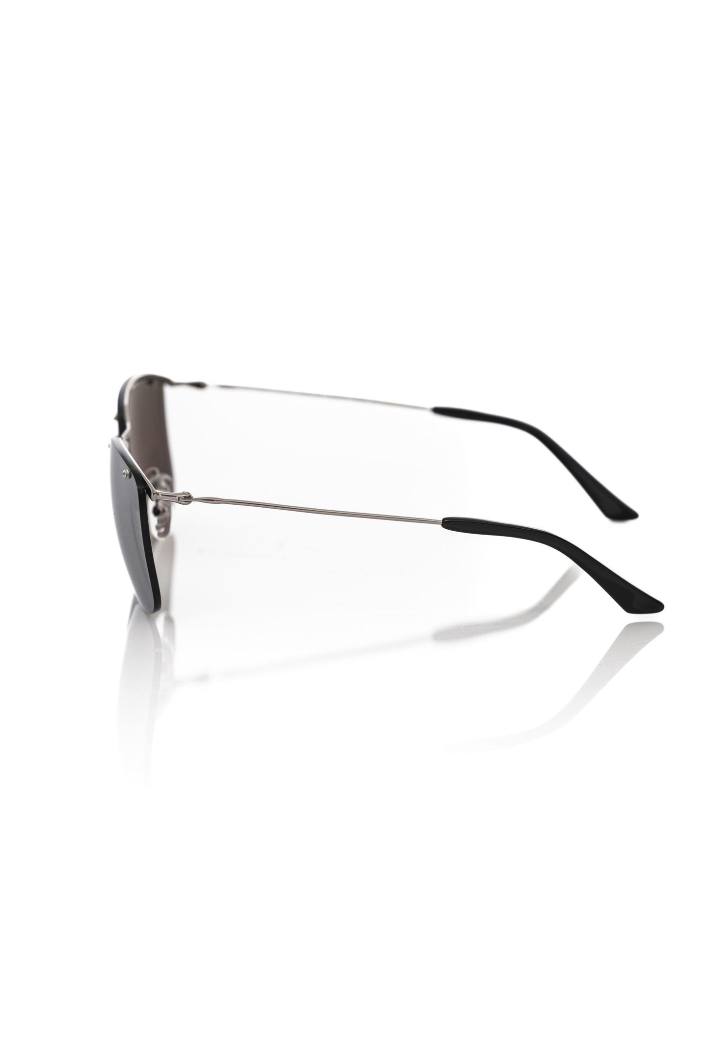 Frankie Morello Sleek Silver Clubmaster Sunglasses